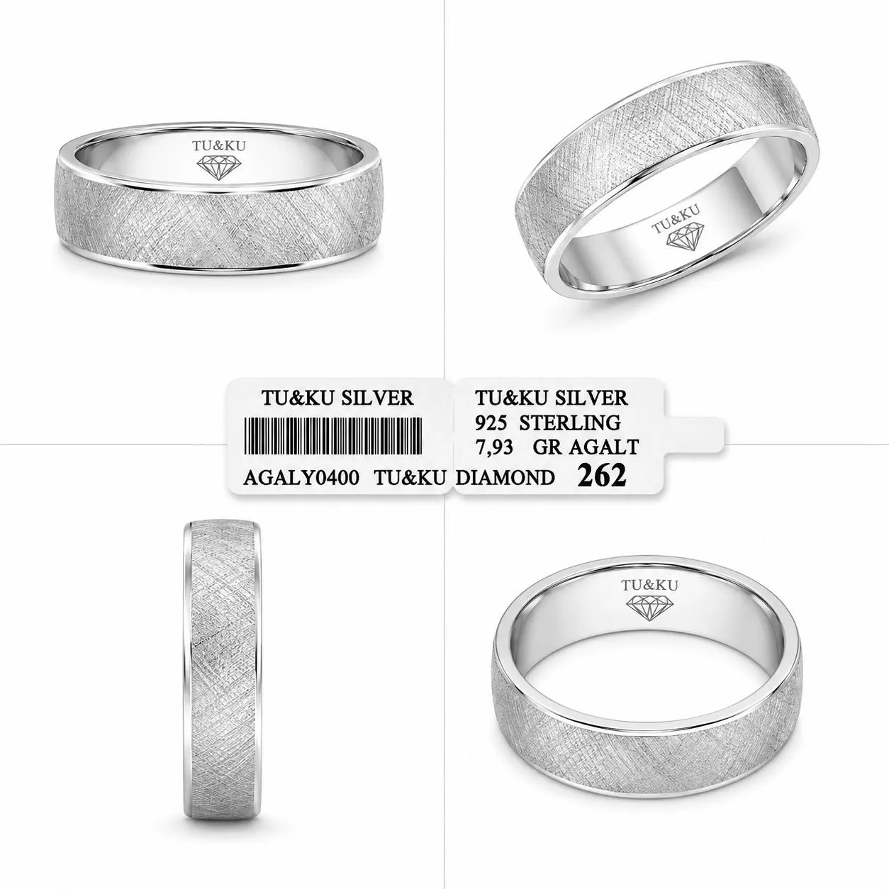 Aşkın Simgesi 0400 Sade görünüm, güçlü karakter. TU&KU SILVER ile aşkınızı zamansız bir tasarımla taşıyın.