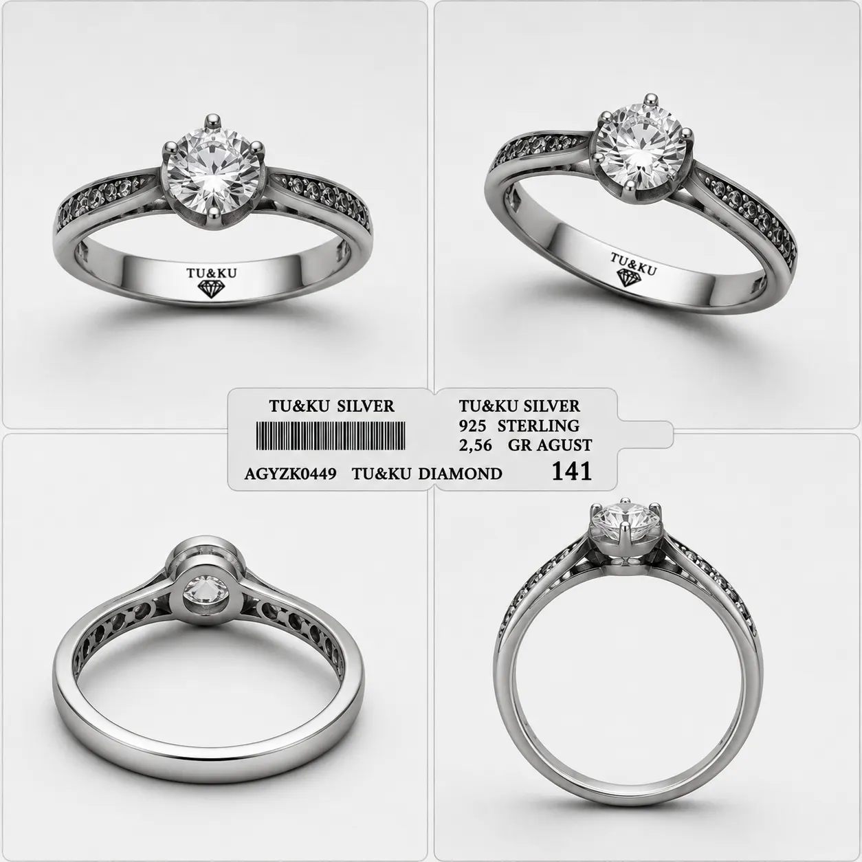 Signed by Tugba 0449 Tek bir taşın güçlü ışıltısı, zarif detaylarla tamamlanıyor. TU&KU SILVER. 